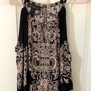 Beaded keyhole blouse